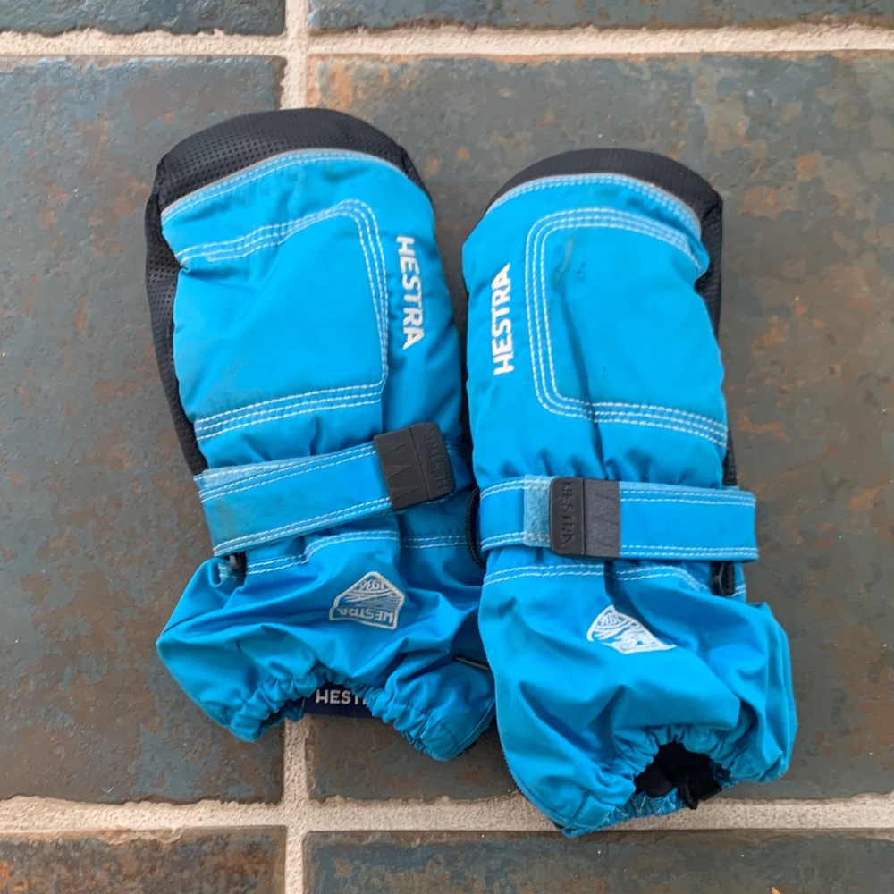Hestra Kids Vibrant Blue Mittens